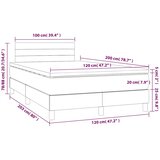  box spring s madracem LED plavi 120 x 200 cm od tkanine | shoptok.hr