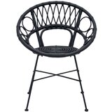  Stolac za blagovanje 2 pcs Crna 65 x 55 5 x 81 cm Ratan i čelik | shoptok.hr