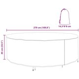 vidaXL Prevleka za zunanje pohištvo 279 x 279 x 85 cm 210D tkanina | Shoptok.si