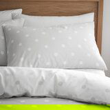 Catherine Lansfield Bela/siva enojna flanelna posteljnina 135x200 cm Polka Dot – | Shoptok.si