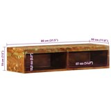 vidaXL Zidni TV ormarić 80x30x19 cm puno drvo bagrem | shoptok.hr