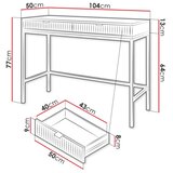  Konzolni stočić NOVA 77x104 cm bela/zlatna | Eponuda.com