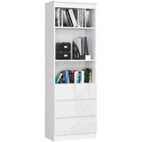 AKORD OFISNA POLICA R 60 cm CLP 3 PREDALI 2 POLICE BELO / BELO SJAJ, (21714162) Cene