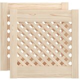  Vrata za ormarić rešetkasti dizajn 2 kom 39,5x39,5 cm borovina | shoptok.hr