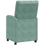  Blagovačke stolice s kotačima 2 pcs zelena boja mora Baršun | shoptok.hr