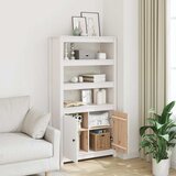  Visoka komoda bijela 80 x 35 x 154 cm od masivne borovine | Eponuda.ba