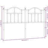 vidaXL Metalno uzglavlje crno 150 cm | shoptok.hr