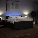  Krevet s oprugama i madracem crni 200x200 cm od tkanine | shoptok.hr