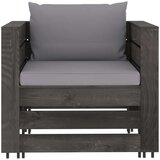  2-dijelna vrtna garnitura s jastucima sivo impregnirano drvo | shoptok.hr