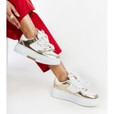 Gemre White and gold platform sneakers Farkas | ePonuda.com