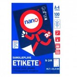 NANO Etikete za laserske i ink-jet pisače, odljepljive , N-144, 45,7x21,2 mm, 100/1 Cijene