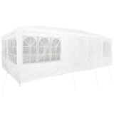 vidaXL šator za zabave s 12 bočnih zidova Bijeli 8x4 m PE | shoptok.hr
