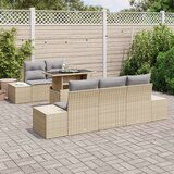  vrtna sofa set Set 6 Bež Ratan Vrtna sofa set Pravokotna, (22065047) | Shoptok.si