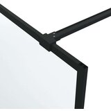 Pregrada za tuš crna 90 x 195 cm s mutnim staklom ESG | shoptok.hr