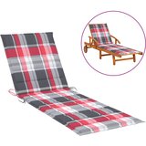 vidaXL Jastuk za ležaljku crveni karirani 200 x 60 x 3 cm od tkanine Cijene
