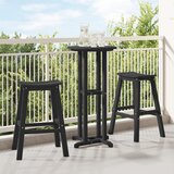 vidaXL Bar Stoli 2 kosa Črni HDPE | Shoptok.si
