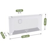 Tulano Cover 44 zaštitna ograda za krevet 140 cm — bela-siva-8431 | Eponuda.com