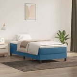 Box spring postelja brez vzmetnico temno modra 80x220 cm žamet, (21793248) Cene