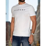 DStreet T-shirt męska z nadrukiem biała | Shoptok.si