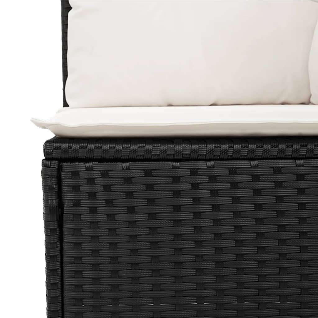  10-dijelni set vrtnih sofa s jastucima crni od poliratana | shoptok.hr