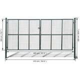 vidaXL Mrežasta vrtna vrata 415 x 250 cm / 400 x 200 cm | Shoptok.si