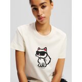 Karl Lagerfeld Majica 'IKON' boja pijeska / crna | shoptok.hr