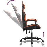  Igraća stolica crno-narančasta od umjetne kože - Crna i narančasta 1 Bez naslona za noge | shoptok.hr