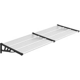 Maison Chic Nadstrešek - Senčniki za vrata črn in prozoren 239x90 cm polikarbonat, (22039852) | Shoptok.si