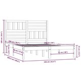  Kreveta bijeli 150 x 200 cm bračni od masivne borovine | shoptok.hr