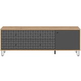 Livetastic Nizka Omarica Prisma, Barva Hrasta, Antracit | Shoptok.si