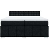 vidaXL Box spring postelja z vzmetnico črn 200x200 cm blago | Shoptok.si