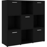 Ormarić za knjige crni 90 x 30 x 90 cm od konstruiranog drva | shoptok.hr