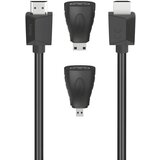 Hama HDMI kabel s 2 adaptera - 1,5 m – Crna | shoptok.hr