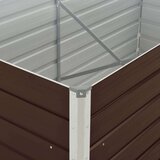 vidaXL Povišena vrtna gredica 160 x 80 x 45 cm pocinčani čelik smeđa | shoptok.hr