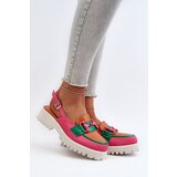 S. BARSKI Women's Flat Heel Sandals with Orange Decoration D&A | Shoptok.si