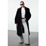 Trendyol Black Oversize Plush Coat