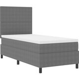  Postelja s škatlastim vzmetenjem z vzmetnico Svetlo siva 90x200 cm Žametna tkanina, (22083031) | Shoptok.si