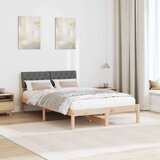  Okvir kreveta smeđe i tamnosivo 120 x 200 cm Masivna borovina | shoptok.hr