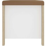 vidaXL Kutija za pohranu s jastukom bijela/hrast 105x40x45 cm iverica | shoptok.hr