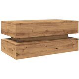 vidaXL Stolić za kavu s LED svjetlima boja hrasta artisan 90x50x40 cm | shoptok.hr