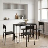  Stol za objedovanje 100 x 50 x 75 cm Konstruirano drvo Crna Cijene