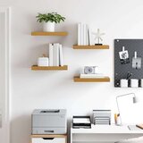  Stenska polica 4 pcs Bež 40 x 23,5 x 4 cm Konstruiran les, (5000201244) | Shoptok.si