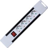 Home Produžni kabl, 4 utičnica, prekidač, 1,0mm², 2 met, bijeli – PNV 04K/WH | Eponuda.ba