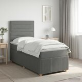  Boxspring krevet s madracem Tamnosiva 80 x 200 cm Tkanina - Tamnosiva 80 x 200 cm Dizajn linija | shoptok.hr