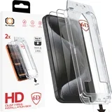 Dust-Free Easy Fit Full Glue 6D kaljeno staklo za Samsung Galaxy S25 crno (s otključavanjem otiskom prsta) - 2 kom.