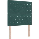  Postelja z vzmetnico Temno zelena 120 x 200 cm Žamet, (5000127304) | Shoptok.si