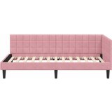  Kutni okvir kreveta Ružičasta 100 cm x 200 cm Baršun | shoptok.hr