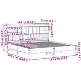 vidaXL Knjižna postelja brez vzmetnice bela 180x200 cm trdna borovina | Shoptok.si