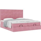 vidaXL Okvir kreveta s madracima ružičasti 180x200cm baršunasti | shoptok.hr