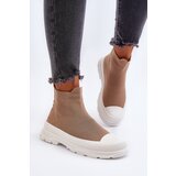 Boto Women's Slip-On Sock Boots Brown Ilanae | ePonuda.com